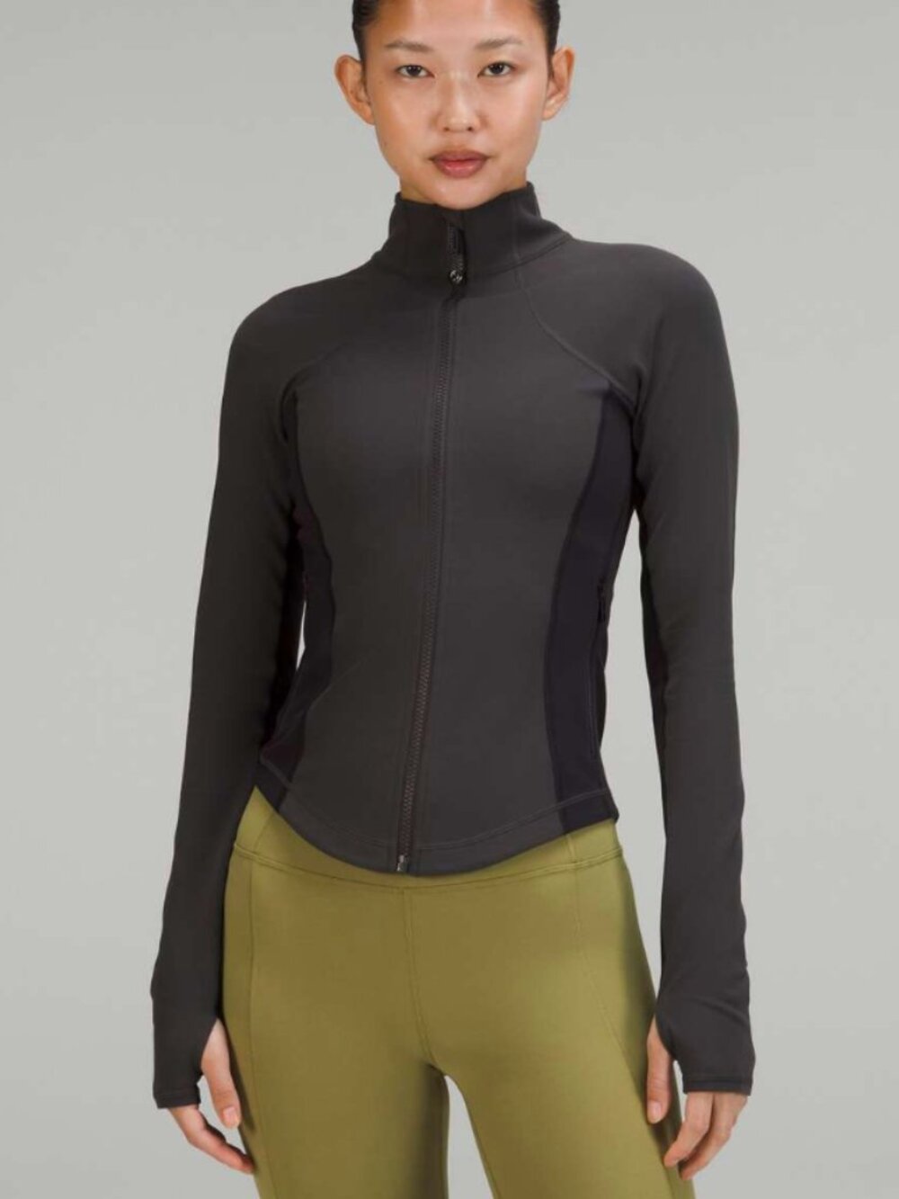 Lululemon Throwback Shape Jacket 6 Graphite Grey Black